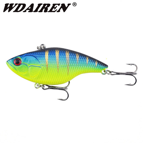 Leurre rigide vibrant pour la pêche en hiver, appât artificiel avec triple hameçon, matériel pour pêcher le bar, le brochet ou la traine, 7.5cm, 18g, 1 pièce ► Photo 1/6