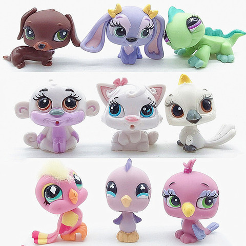 LPS – figurines d'animaux mignons pour enfants, petits jouets d'animalerie, oiseaux, flamand rose, hérisson, lapin, chiot, grenouille, chat, collection ► Photo 1/2