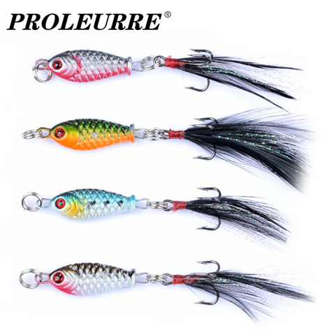 1 pcs 4.6g swimbait Leurre De Pêche wobblers spinner métal leurres vib Appâts Durs Avec la Plume Triple Crochet spinnerbait pêche s'attaquer ► Photo 1/6