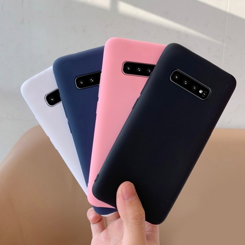 Coque Ultra mince pour Samsung Galaxy S10E S10 E S10 Plus S7 edge S8 S9 s10 S20 S21 Plus Note 8 Note 10 Plus coque arrière mate ► Photo 1/6