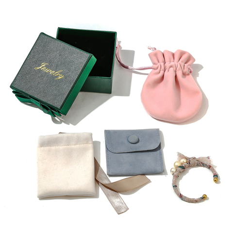 Yhpup – boucles d'oreilles, bague, collier, bijoux, boîte cadeau, sac en velours ► Photo 1/6