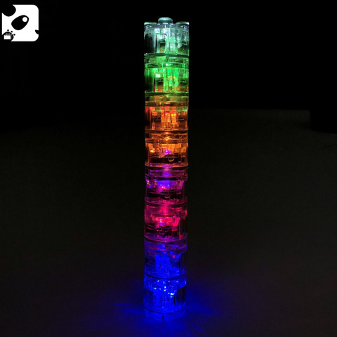 12 pièces ville scène blocs de construction Minifigs pièces 2X2 briques lumineuses cinq couleurs LED enfants jouets éducatifs cadeau d'anniversaire ► Photo 1/6