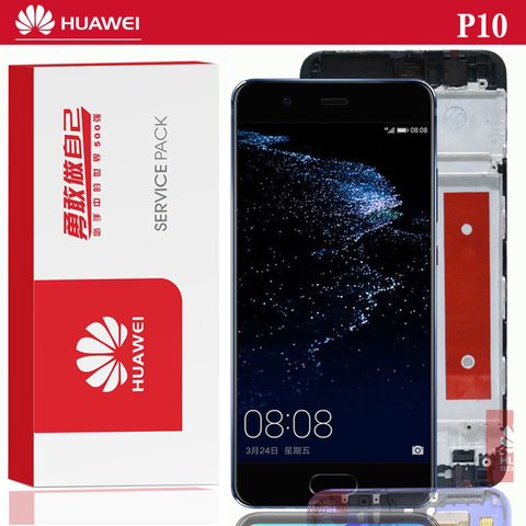 Original 5.1 ''affichage avec cadre pour Huawei P10 LCD écran tactile numériseur assemblée VTR-L09 VTR-L10 pièces de réparation VTR-L29 ► Photo 1/6