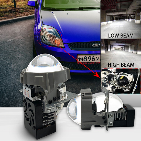 Projecteur LED bi-led avec lentille de 2.5 pouces, pour BMW MAZDA, AUDI Nissan Patrol, phare de moto ► Photo 1/6