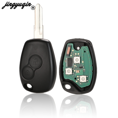 Jingyuqin 2B clé de voiture à distance pour Renault mégane Modus Clio Modus Kangoo Logan Sandero Duster 433Mhz PCF7946 puce VAC102 lame ► Photo 1/4