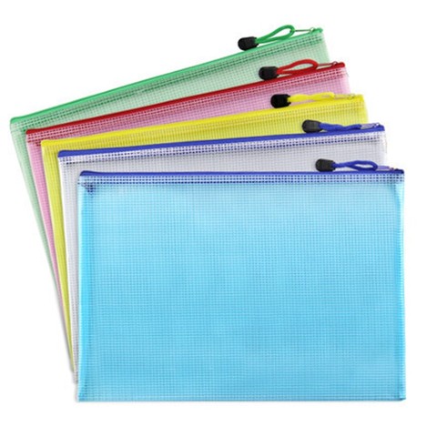 A3/A4/A5/A6 grille transparente Document sac étanche fermeture à glissière PVC étudiant papeterie pochette produits de classement sac fournitures de bureau ► Photo 1/5