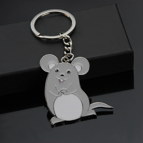 Porte-clés souris en émail, fait à la main, en métal, pour femmes, mignon Rat Souvenir sac pendentif voiture bibelot cadeau ► Photo 1/6