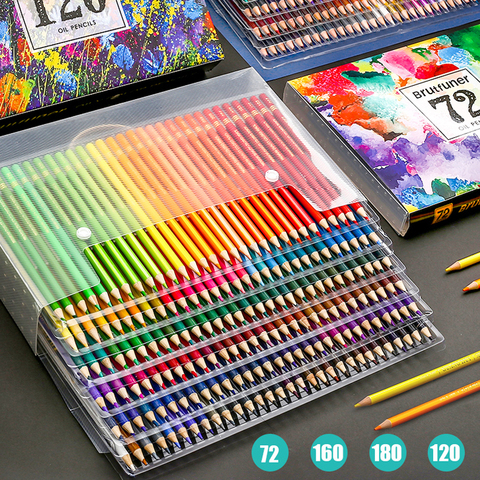 48/72/120/160/180 couleur/ensemble crayons de couleur à l'huile professionnelle aquarelle crayon en bois pour étudiant crayon mignon pour enfants Art Supply ► Photo 1/6