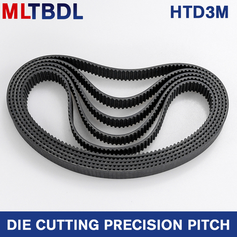 HTD – ceinture de synchronisation à boucle fermée, 3M, 474/477/480/483/486/492/495mm, 6/9/10/15mm de largeur, pas de 3mm ► Photo 1/6