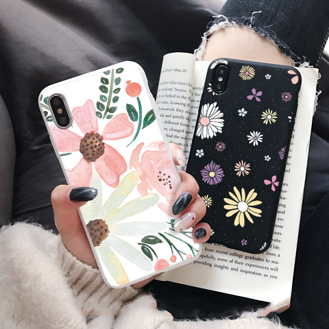 Coque de fleurs de marguerite colorée pour Huawei Honor 9A 9S 10i 8X 20 10 Y6p Y5p P20 P30 P40 Pro Plus Lite E P Smart 2022 couverture souple ► Photo 1/6