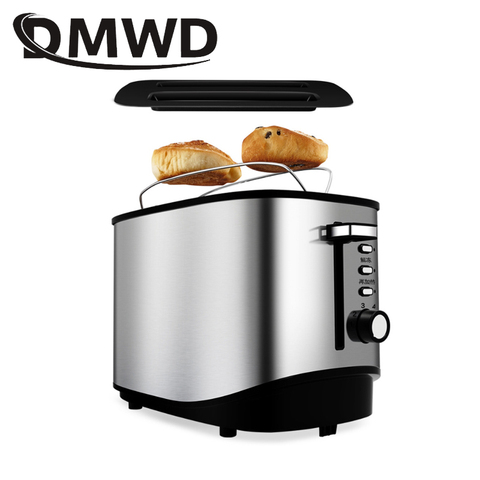 Grille pain electrique automatique pain Croissants Machine de cuisson inox petit déjeuner Machine a Sandwich grille pain four 2 tranches EU ► Photo 1/4