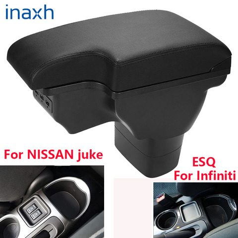 Accoudoir de voiture pour NISSAN juke, boîte d'accoudoir pour Infiniti ESQ 2010 – 2022, boîte de rangement intérieur de pièces de rénovation USB LED ► Photo 1/6