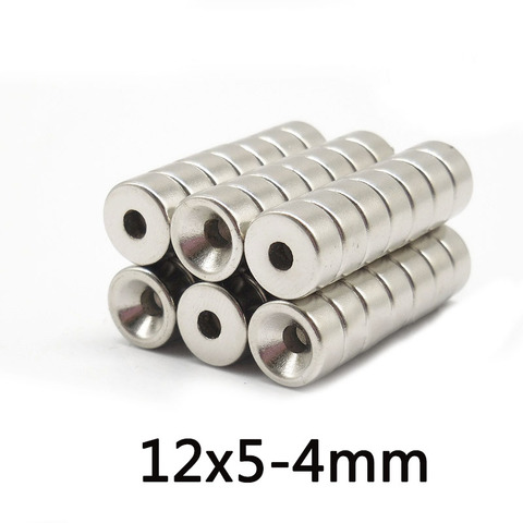 10/20/30/50/100 pcs 12x5-4mm aimants puissants 12*5mm trou 4 mm Stong Permanent rond fraisé néodyme aimant magnétique ► Photo 1/3