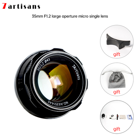 7artisans 35mm F1.2 objectif principal pour Sony E/Nikon Z/pour Fuji XF APS-C appareil photo manuel sans miroir objectif de mise au point fixe A6500 A6300 X-A1 ► Photo 1/6