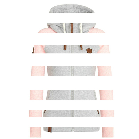 Sweat à capuche surdimensionné pour femmes, grande taille 5xl, pull-over, sweat-shirt pour femmes, Patchwork polaire, veste à capuche, manteau d'automne chaud ► Photo 1/6