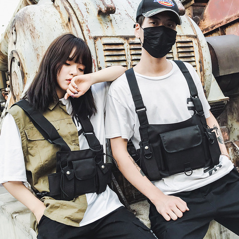 Baofeng – gilet tactique militaire en plein air, pochette avant de poitrine noire, étui de transport pour Radio bidirectionnelle, talkie-walkie ► Photo 1/6