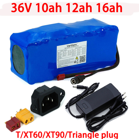 Batterie Lithium 36V 12ah 10ah 8ah 16ah pour vélo électrique, avec BMS 20a intégré, chargeur 42V 2a inclus ► Photo 1/6