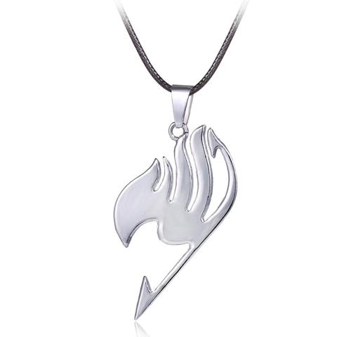 Anime fée queue Logo collier Erza écarlate Natsu Lucy coeur en métal longue chaîne colliers pendentifs Cosplay accessoires Figure ► Photo 1/5