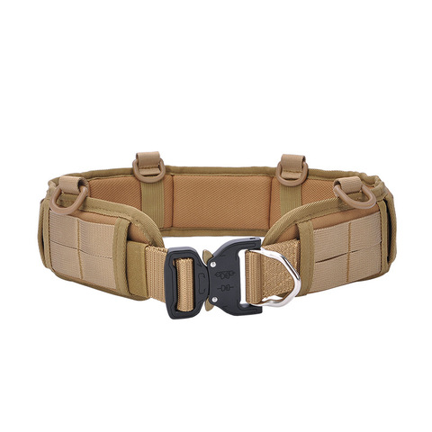 Ceinture tactique de Combat militaire Airsoft Molle pour hommes, ceinture de Combat, rembourrée, pour la chasse au Paintball en plein air, taille CS ajustable ► Photo 1/6