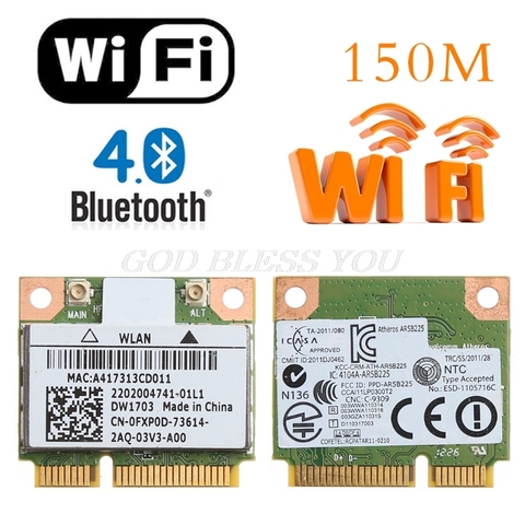 Mini carte PCI Express sans fil, Bluetooth V4.0, pour Atheros AR5B225 DELL DW1703, livraison directe ► Photo 1/5