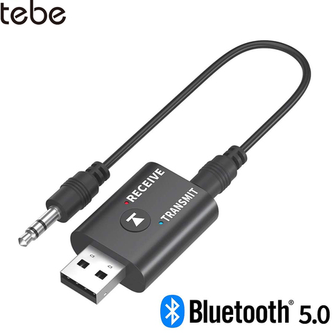 Tebe 2 en 1 USB Bluetooth 5.0 récepteur Audio Mini 3.5mm Aux voiture sans fil émetteur adaptateur stéréo Dongle pour PC haut-parleur TV ► Photo 1/6