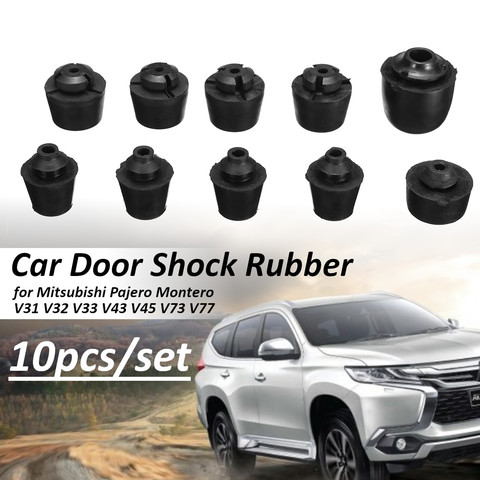 10 pièces voiture porte pare-chocs amortisseurs tampon Anti choc bosse arrêt caoutchouc pour Mitsubishi Pajero Montero V31 V32 V33 V43 V45 V73 V70 ► Photo 1/6