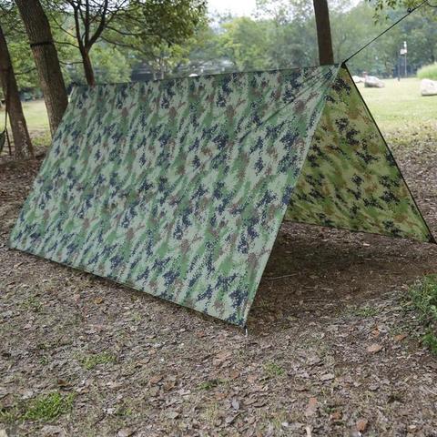 Abri solaire de Camping ultraléger, bâche d'extérieur étanche, tente d'ombrage de jardin, auvent, tapis de plage, abri contre la pluie ► Photo 1/5