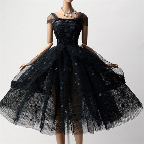 Robe de poupée noire élégante, petite robe de soirée, vêtements pour poupées, 1/6, cadeau, accessoires ► Photo 1/6