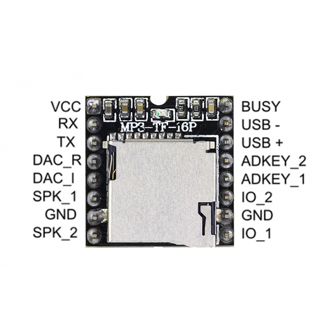 DFPlayer – Mini Module de lecteur MP3 2022!, carte de décodage vocale prenant en charge la carte TF u-disk IO/Port série/AD pour arduino, Kit de bricolage ► Photo 1/3