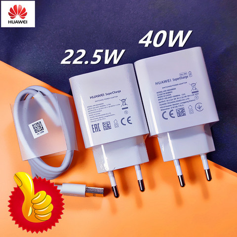 Chargeur rapide d'origine HUAWEI 40W 22.5W câble de suralimentation Type C pour HUAWEI P30 P40 P10 P20 Pro lite Mate 9 10 Pro Mate 20 V20 ► Photo 1/6