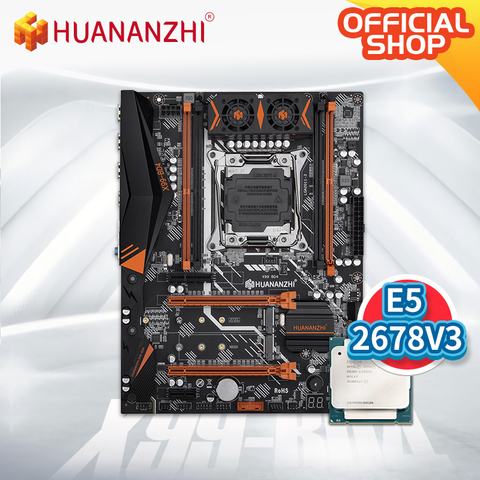 HUANANZHI – carte mère X99 BD4, avec Intel XEON E5 2678 v3 LGA2011-3, kit combo DDR4 RECC/sans mémoire, NVME NGFF SATA USB 3.0 ► Photo 1/5