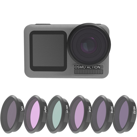 Filtre de caméra pour DJI Osmo Action Lens CPL UV ND 8 16 32 64, Kit de filtres Magenta rouge rose pour DJI Osmo Action Lens, accessoires ► Photo 1/6