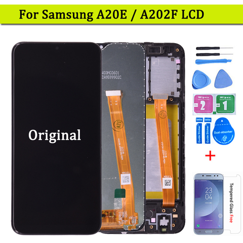 Samsung Galaxy à écran LCD, écran tactile de remplacement inclus, numériseur, A20e, A202, A202F ► Photo 1/6