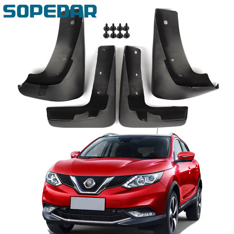 Garde-boue pour Nissan Qashqai Dualis Rogue 2014 2015 2016 2017 2022, 4 pièces, garde-boue avant et arrière ► Photo 1/6