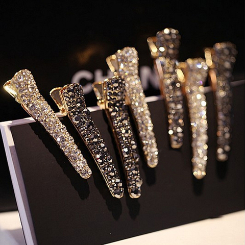 Mode Bling cristal épingles à cheveux pince à cheveux chapeaux pour femmes filles strass épingles à cheveux Barrette outils de coiffure accessoires de cheveux ► Photo 1/6