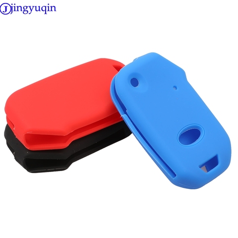 Jingyuqin pour Kia Sportage Ceed Sorento Cerato Forte Silicone porte-clés étui à distance coque couverture 2022 porte-peau pliant ► Photo 1/6