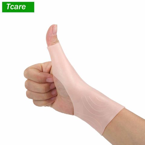 Tcare 2 pièces Gel poignet soutien bretelles canal carpien attelle de poignet grande tenosynovite typage poignet et pouce douleur rhumatisme arthrite ► Photo 1/6