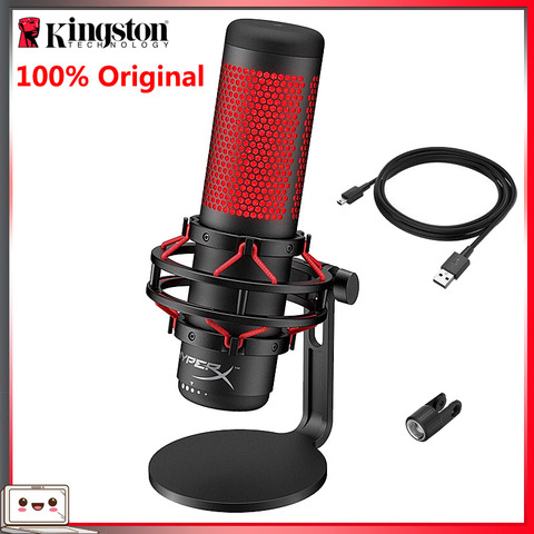 Kingston – Microphone professionnel d'ordinateur, à condensateur USB, HyperX QuadCast, pour PC, PS4, Mac, podcast, Twitch, YouTube ► Photo 1/6
