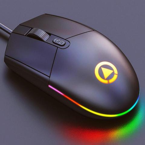 Souris de jeu ergonomique filaire 7 LED, rétroéclairage USB, pour ordinateur portable et de bureau ► Photo 1/6