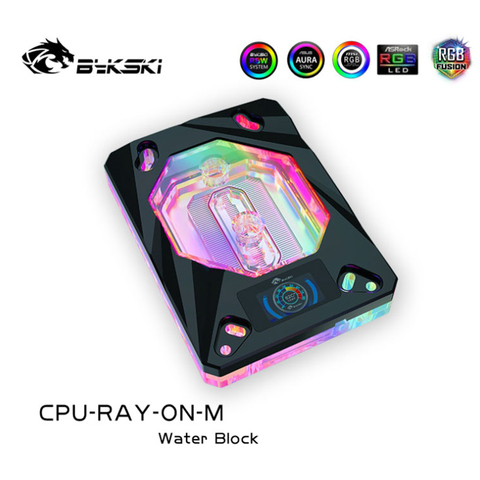 Bykski-bloc d'eau CPU, utilisé pour ryzen 5 3600x/ Ryzen thiraripper/AM3/AM4/FM2/ AMD CPU RGB/A-RGB lumière LED, Support pour carte mère ► Photo 1/6