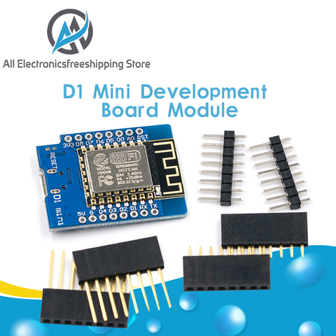 D1 Mini NodeMCU Lua IOT, carte USB, ESP-12 V, carte de développement avec connexion USB, WeMos, ESP-12F/3.3 CH340G CH340 V2, avec broches ► Photo 1/6
