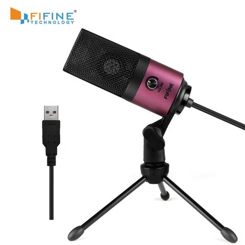 FIFINE – Microphone à condensateur USB, pour PC portable MAC cardioïde Studio, enregistrement des voix off, YouTube ► Photo 1/6