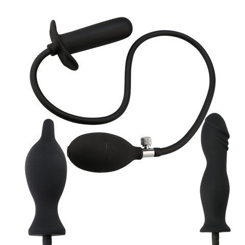 Plug Anal en Silicone surdimensionné gonfler bout à bout dilatateur extensible rempli d'air grande pompe gode jouets sexuels pour femmes hommes Gays ► Photo 1/6