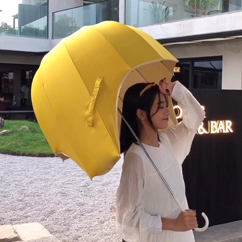 Casque de soleil pour enfants, parapluie à longue manche, dessin animé créatif, mignon, parapluies pour enfants, SY294 ► Photo 1/6