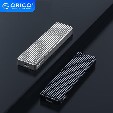 ORICO M2 NVME boîtier SSD pour PCIE M clé M + B clé disque SSD USB C 10Gbps boîtier de disque dur M.2 SATA boîtier SSD avec câble de Type C à C ► Photo 1/6