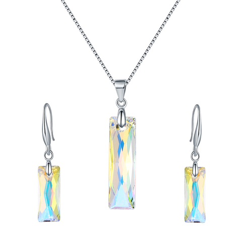 BAFFIN reine Baguette pendentif ensembles de bijoux cristaux de Swarovski collier Dangle boucles d'oreilles pour les femmes de mariage déclaration bijoux ► Photo 1/3