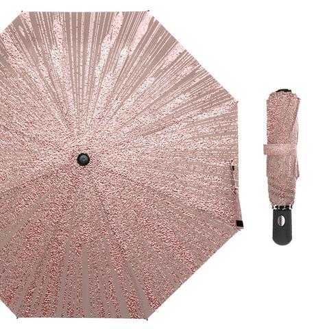 Parapluie pliant à Texture brillante métallique, automatique, résistant au vent, pluie et femme ► Photo 1/6