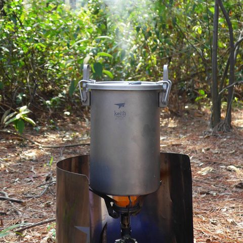 Keith-marmite de cuisine Portable en Titanium de 900ml, Camping en plein air, randonnée, pique-nique, cuiseur à riz, ustensiles de cuisine, Ti6300 ► Photo 1/6