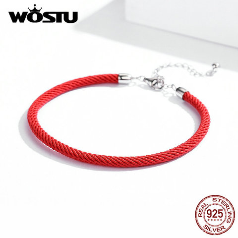 WOSTU-Bracelet avec chaînes en argent Sterling 100% véritable, breloques classiques, adaptées aux perles, fabrication de FIB166, 925 ► Photo 1/6