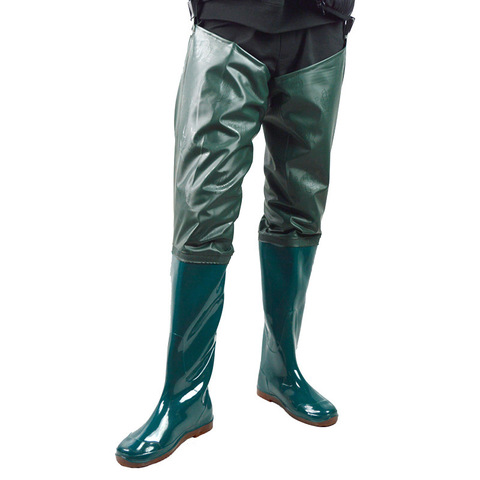 Hommes femmes imperméable pataugeoire sous-marine en plein air pêche cuissardes pantalon PVC eau pantalon antidérapant Tube haut bottes de pluie ► Photo 1/5